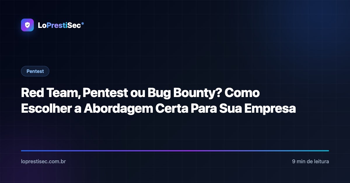 Red Team, Pentest ou Bug Bounty? Como Escolher a Abordagem Certa Para Sua Empresa